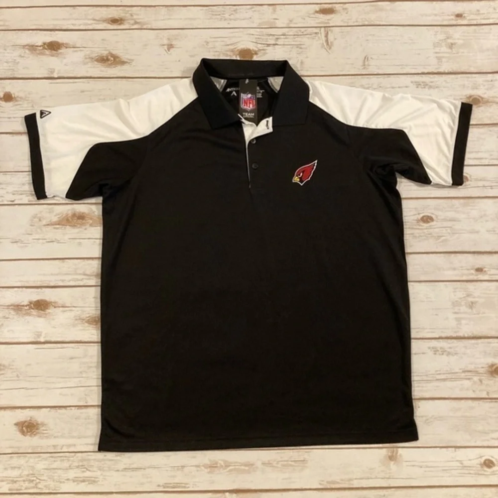 Antigua NFL Cardinals Football Black Polo XL